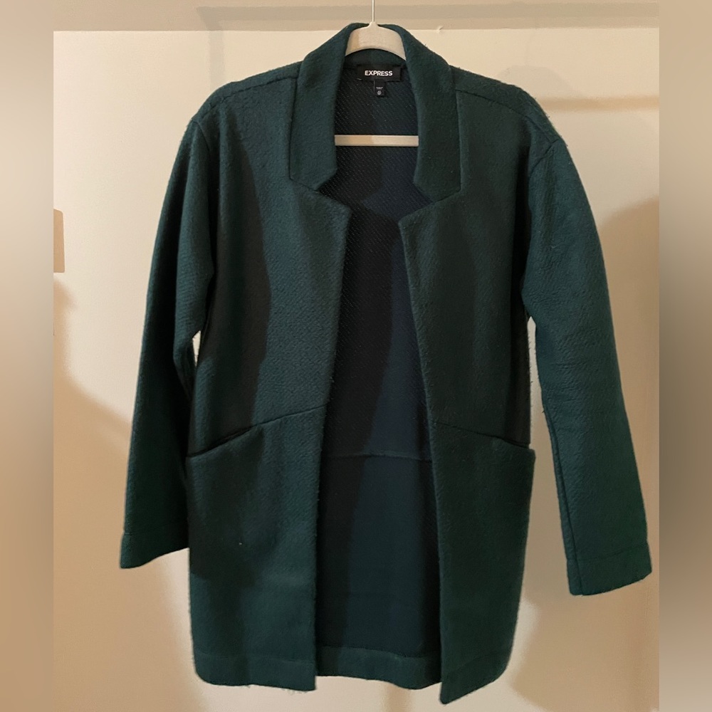Express Green Peacoat/Sweater